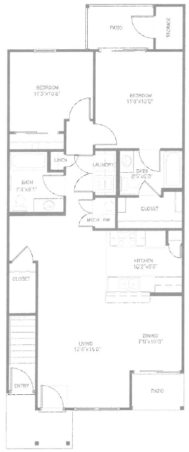 Two Bedroom (60) Floor Plan